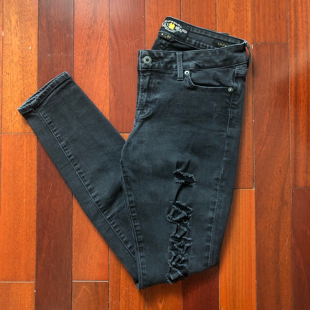 Lucky Brand Lolita Black Skinny Jean Size 27